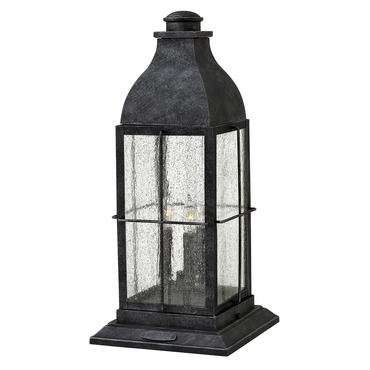 Bingham 120V Outdoor Pier Mount Lantern | Hinkley Lighting at Lightology Bingham 120V Outdoor Pier Mount Lantern
